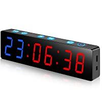 Los mejores  - PELLOR Temporizador con Pantalla LED- Mini Portátil Dígitos LED Temporizador de Intervalos- Reloj en Tiempo Real de 12…